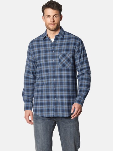 BABISTA Regular Fit Flanellhemd ' Floreverti ' in Blau: Vorderseite