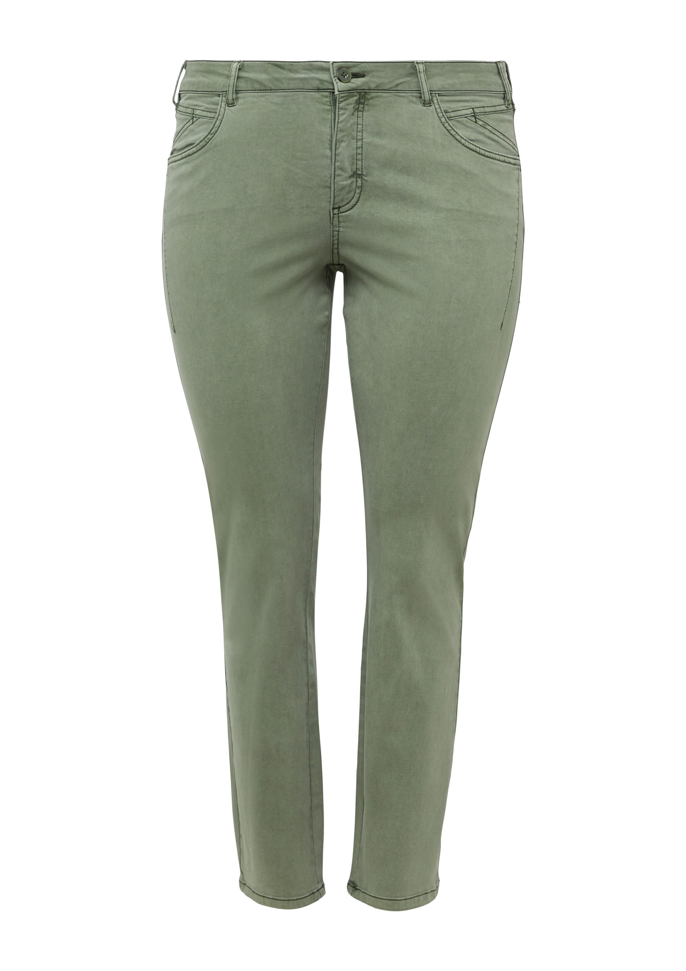 Coupe slim Pantalon s.Oliver Red Label Plus en vert : devant