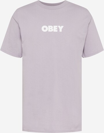 Obey Tričko 'BOLD' – fialová: přední strana