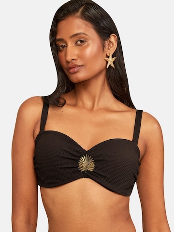 love & roses T-shirt Bikinitop in Zwart: voorkant