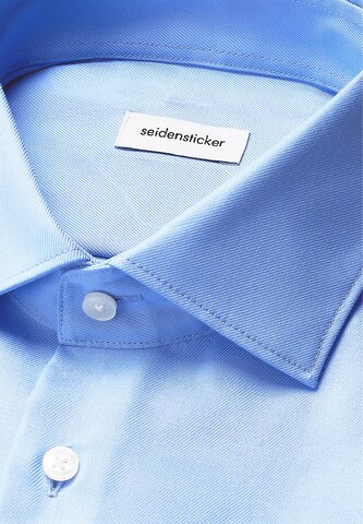 SEIDENSTICKER Regular fit Zakelijk overhemd 'Schwarze Rose' in Blauw