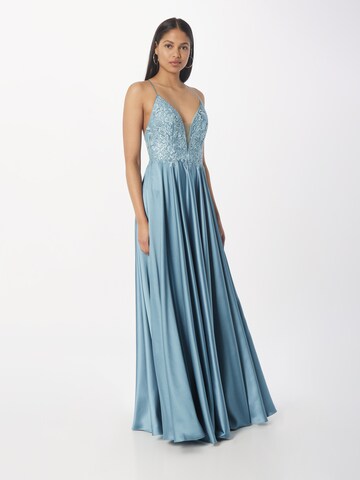 Robe de soirée LUXUAR en bleu : devant