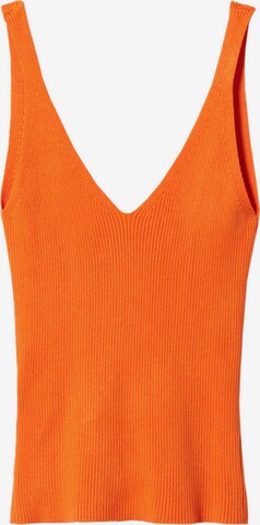 MANGO Knitted Top 'GYMNASTI' in Orange: front