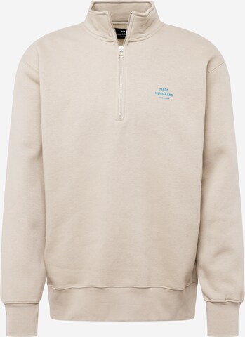 MADS NORGAARD COPENHAGEN Sweatshirt in Beige: voorkant