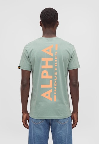 T-Shirt ALPHA INDUSTRIES en vert : devant