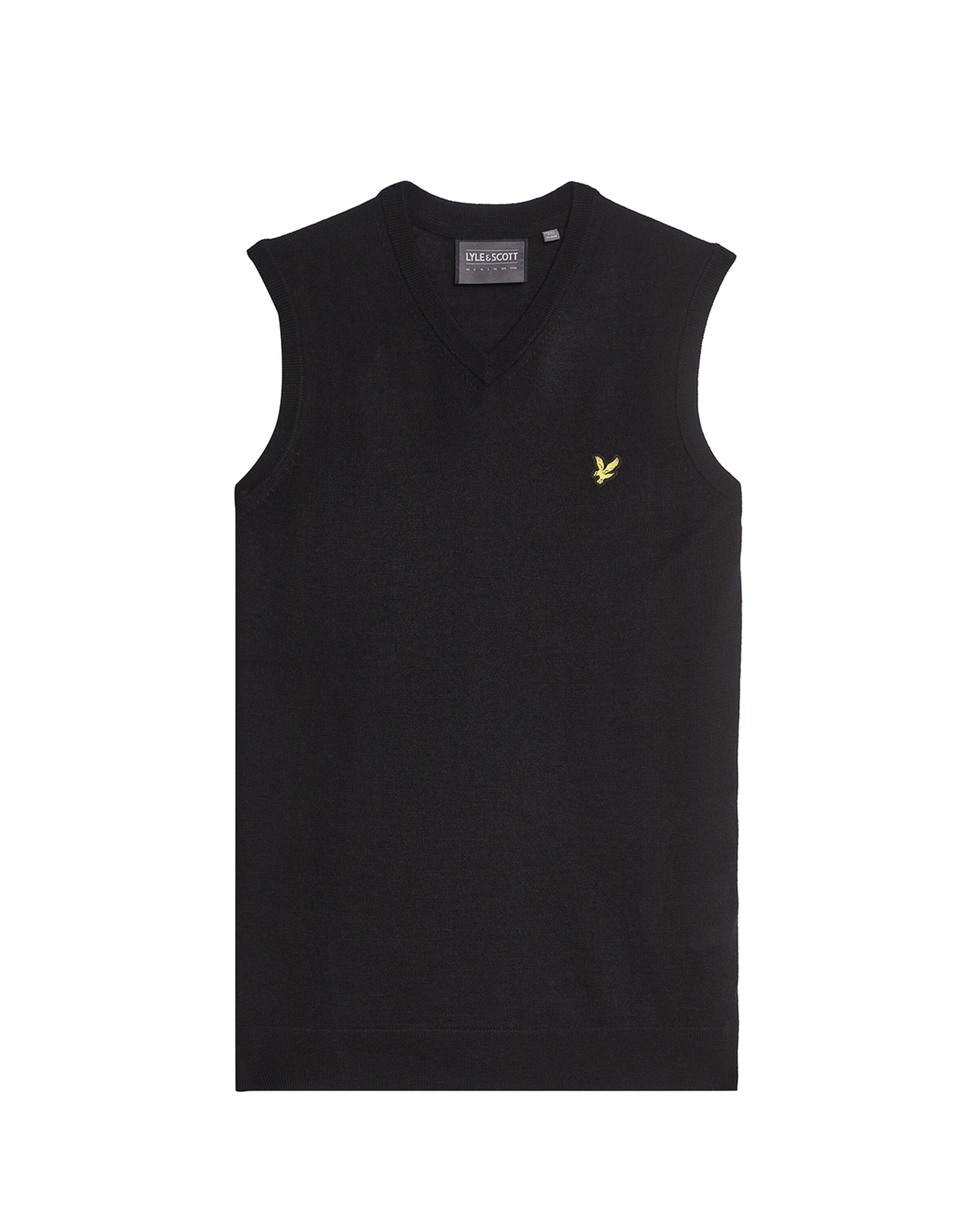 Lyle & Scott Bodywarmer 'Merino' in Zwart: voorkant