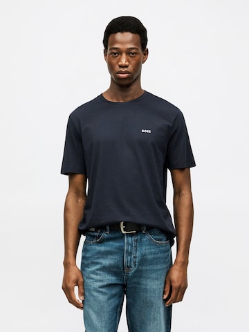 Tricou de la BOSS pe albastru: față