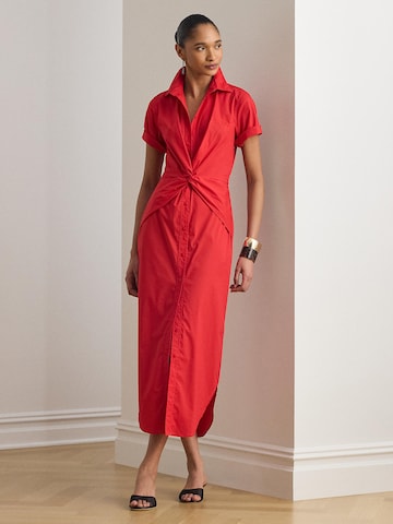 Lauren Ralph Lauren Платье-рубашка в Красный: спереди