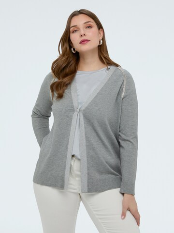 Cardigan Fiorella Rubino en gris