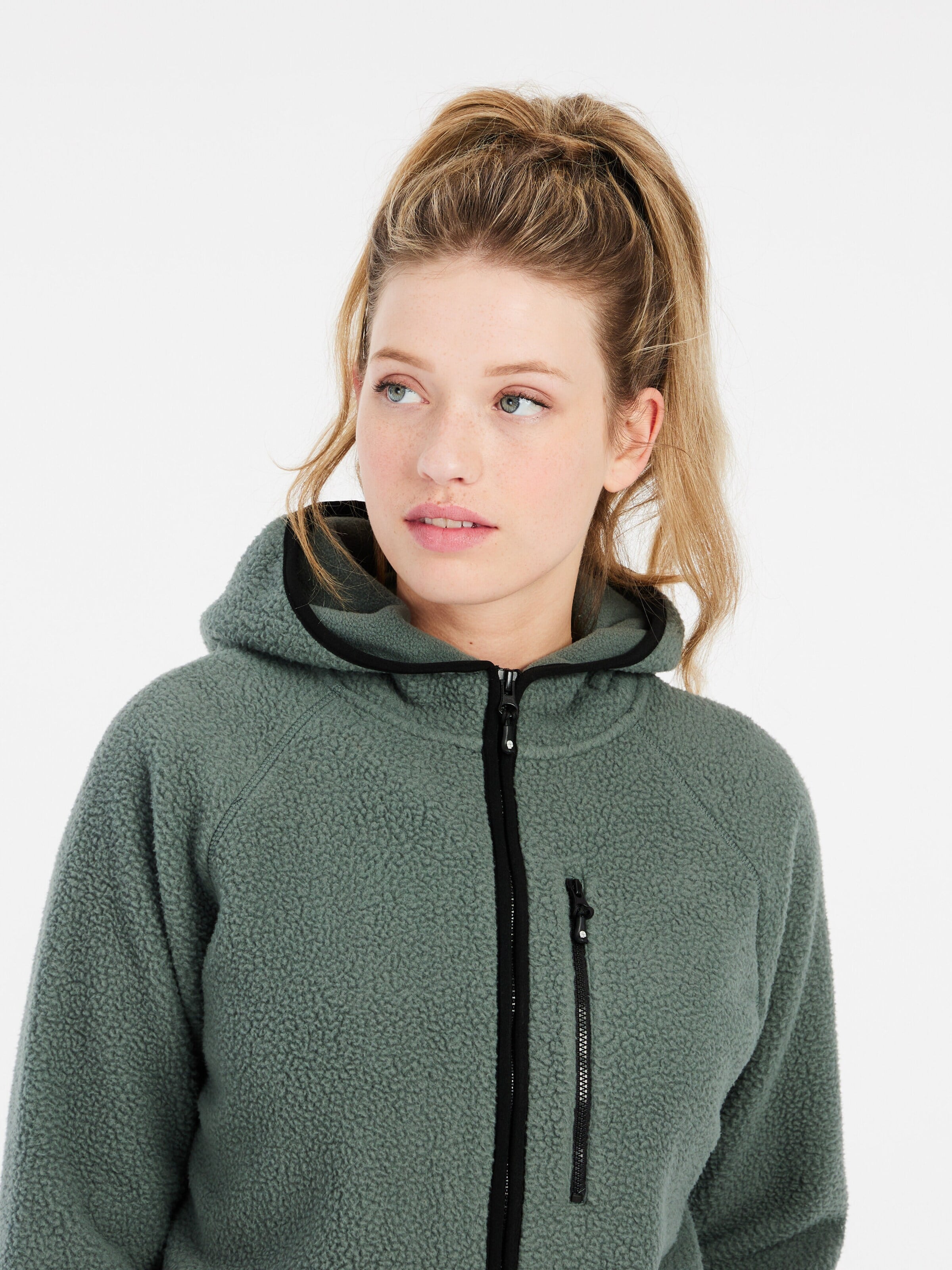PROTEST Fleece jas 'PRTGOLD' in Groen