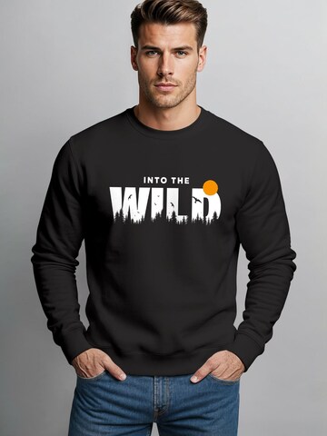 Neverless Sweatshirt 'Into the Wild'‌‌‌‌‌‌ in Schwarz: Vorderseite