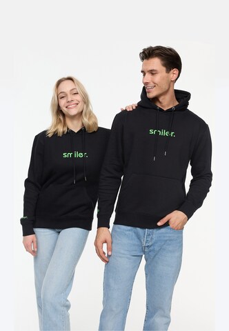 smiler. Sweatshirtkapuzenpul 'Buddy' in Schwarz: predná strana