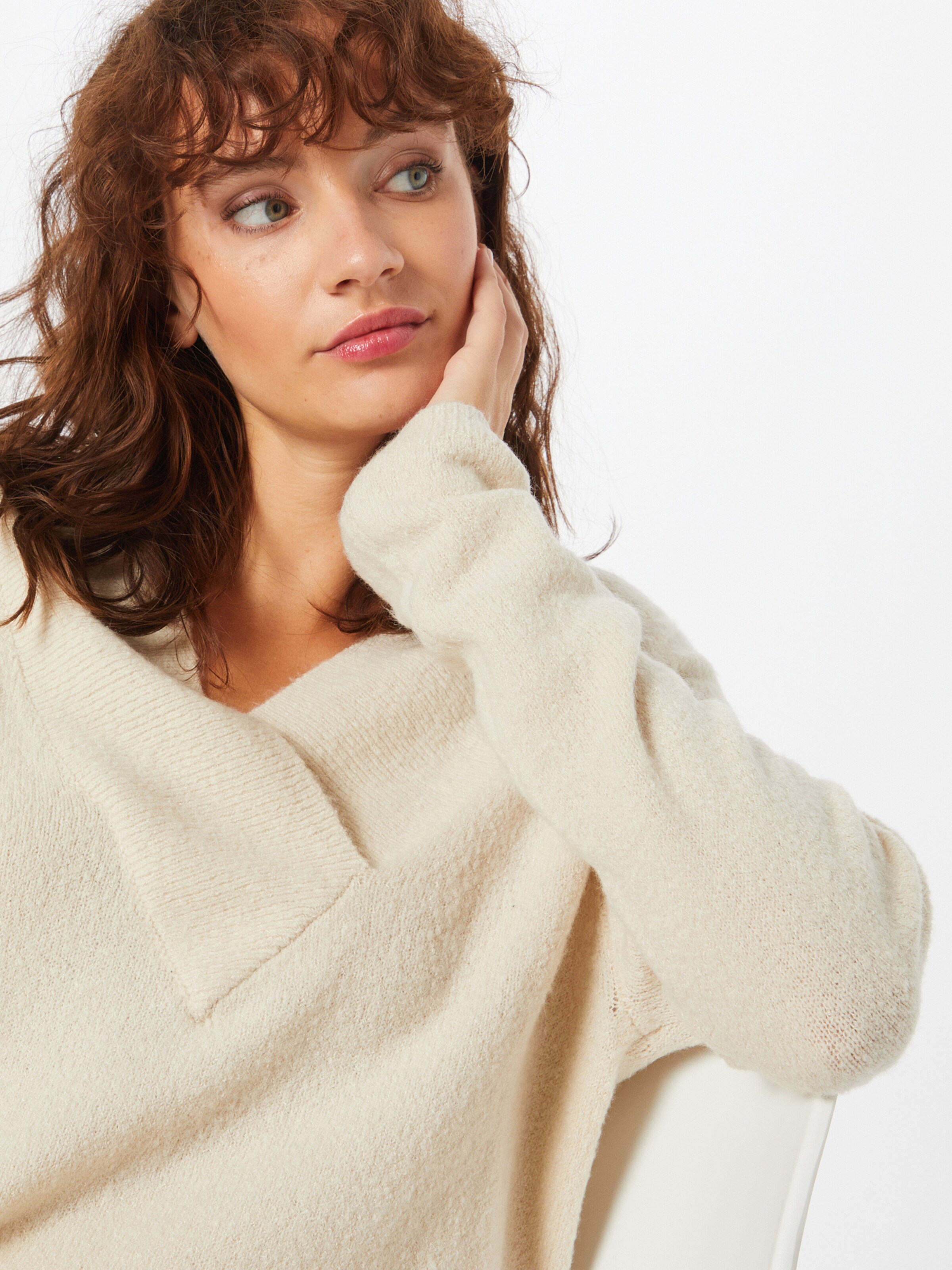 Frauen Pullover & Strick VILA Pullover 'MADELIA' in Beige - QX89933 Frauen Pullover & Strick VILA Pullover 'MADELIA' in Beige - QX89933