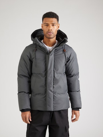 INDICODE JEANS Jacke 'Nilu' in Grau: Vorderseite