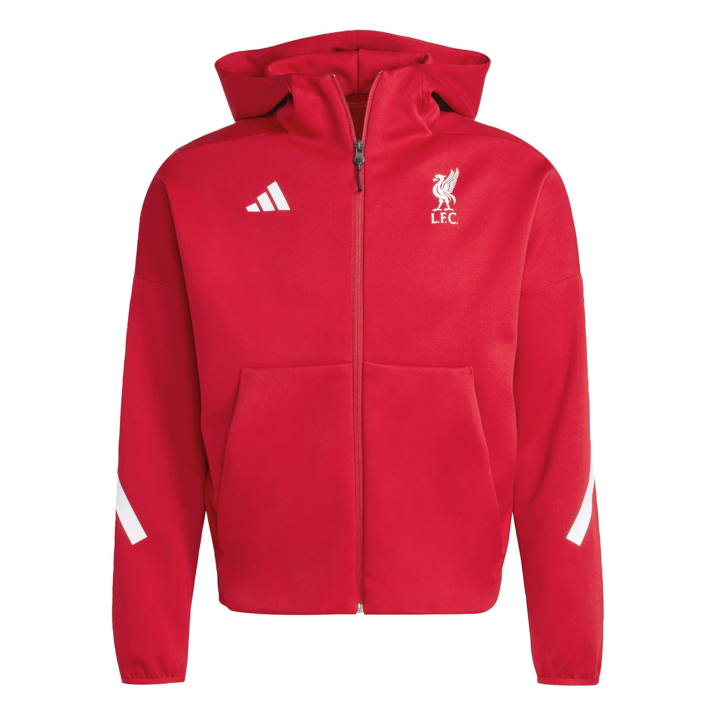 Giacca di felpa 'FC Liverpool Z.N.E. Anthem' di ADIDAS ORIGINALS in rosso: frontale