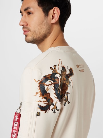 Sweat-shirt 'Dragon' ALPHA INDUSTRIES en beige