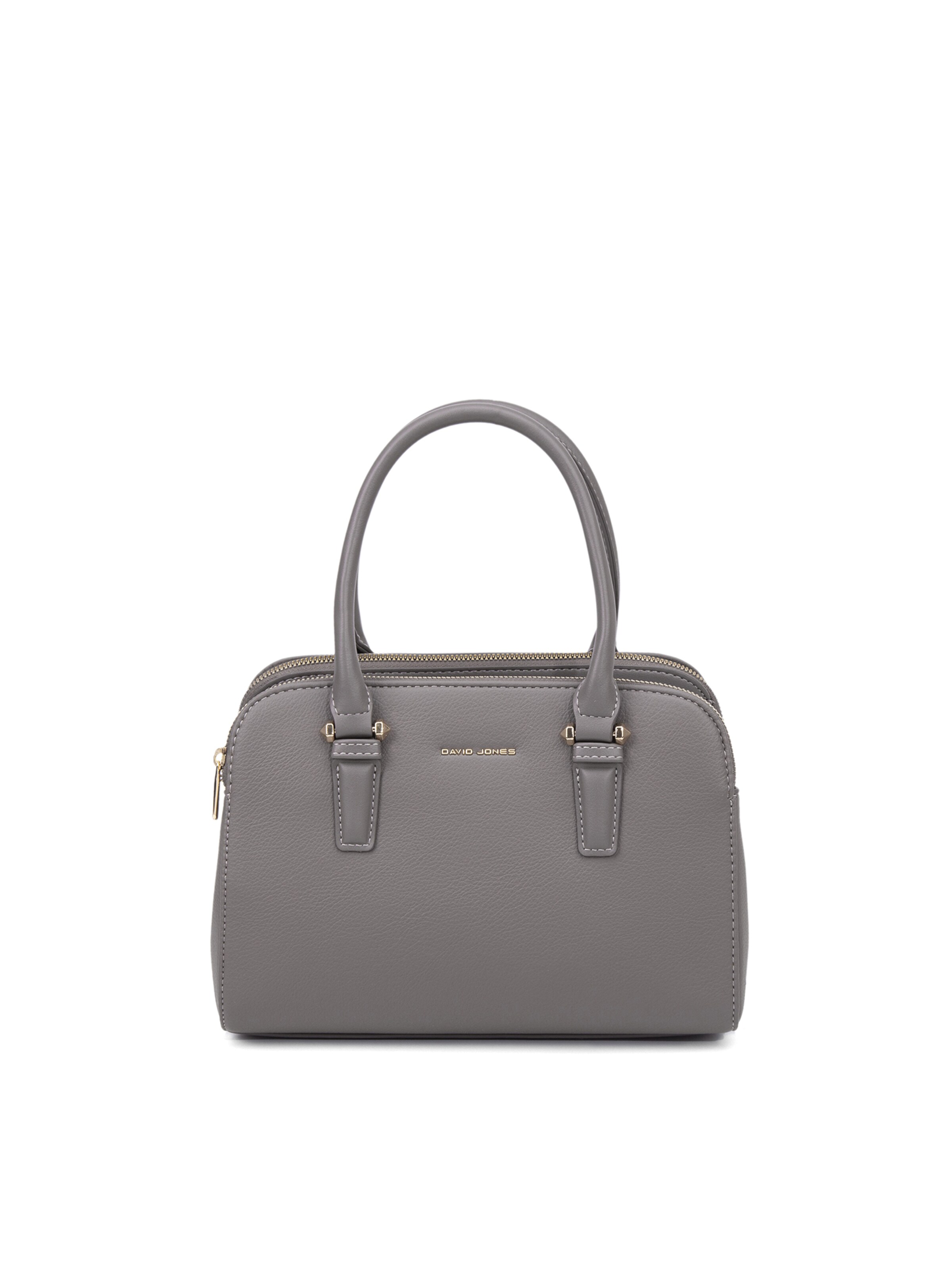 Borsa a mano 'Borsa a Mano Vegan Leather con Zip e Tracolla Rimovibile - David Jones' di David Jones in grigio: frontale