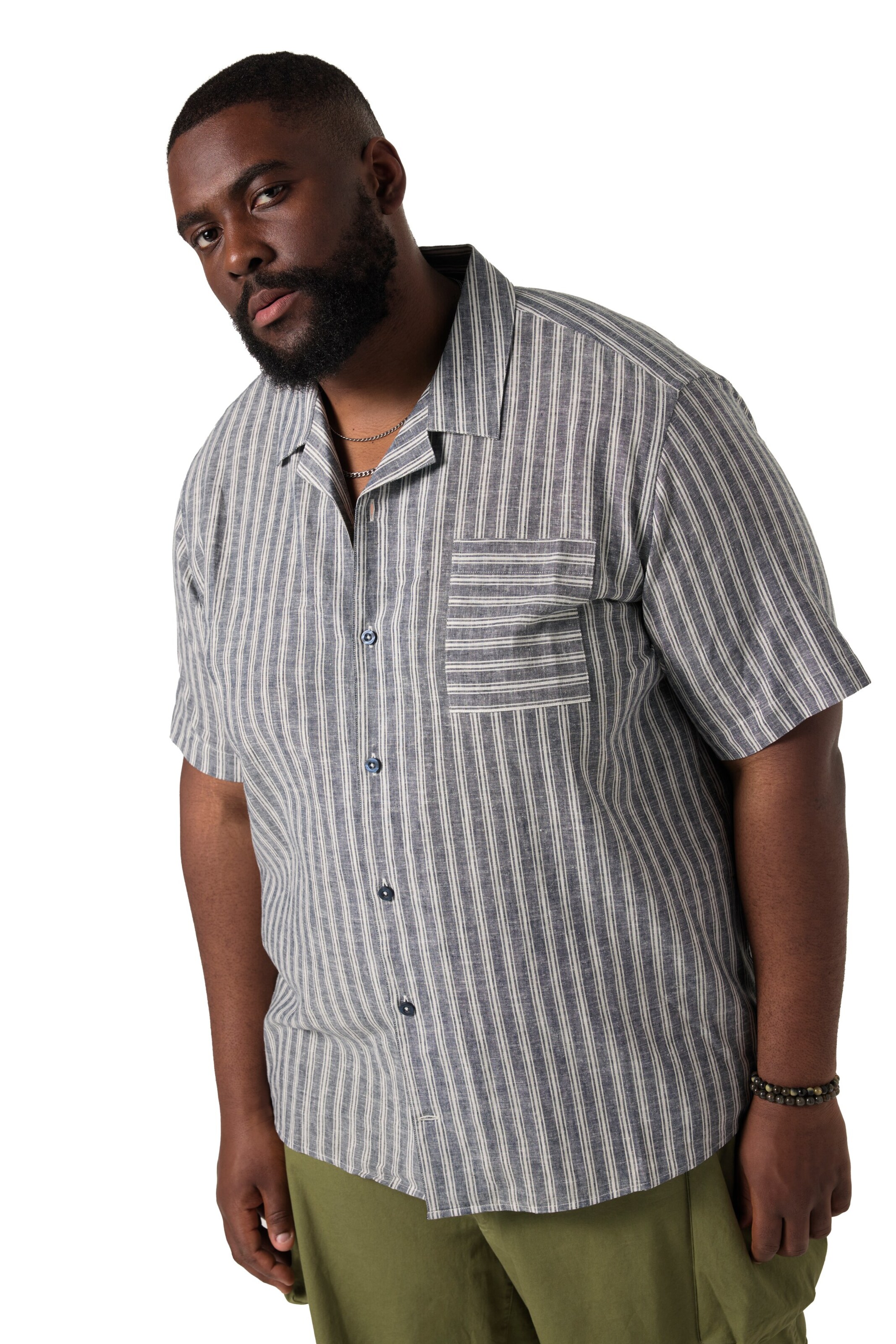 STHUGE Regular Fit Hemd in Blau: Vorderseite