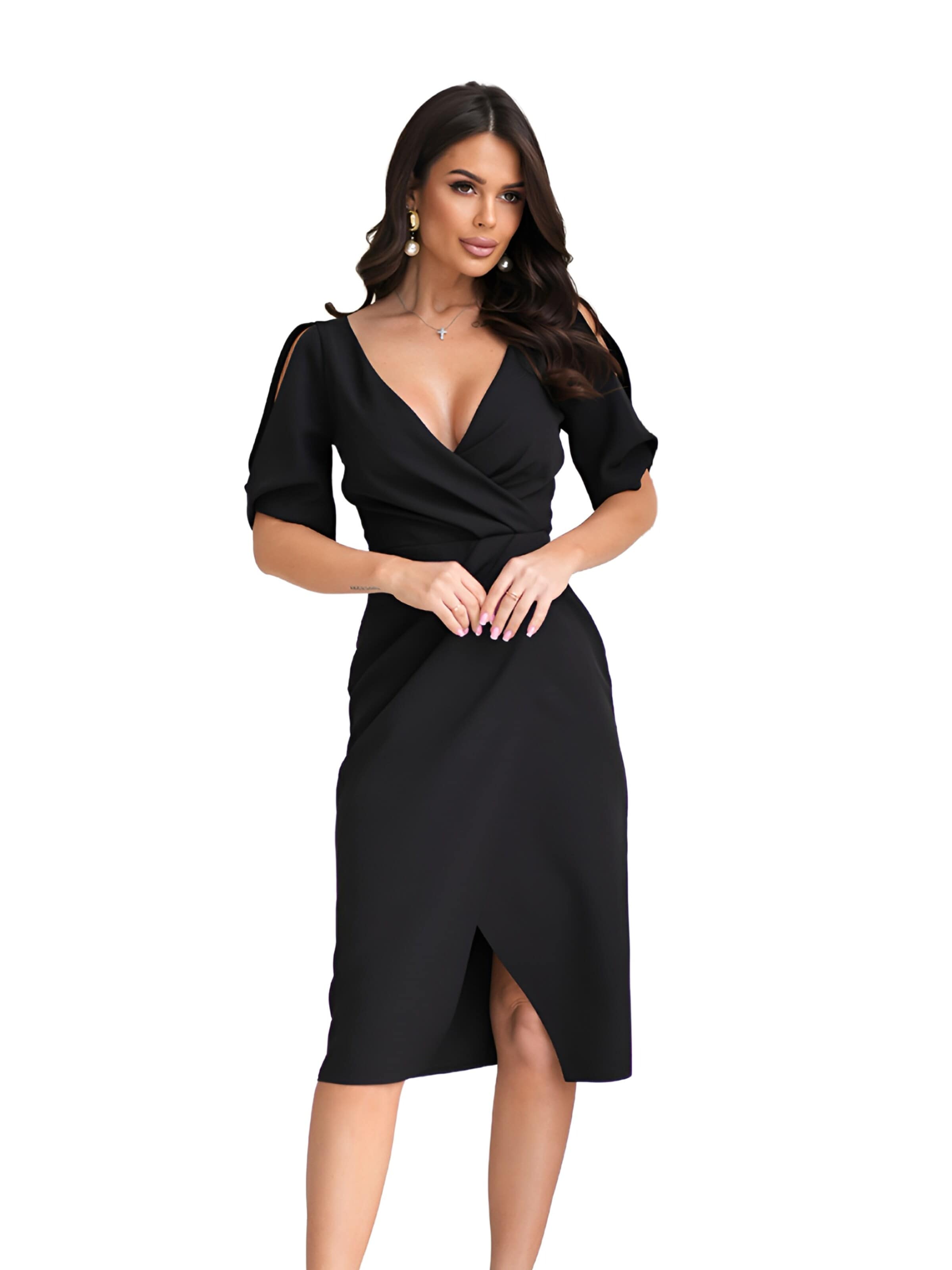 bicotone Dress in Black