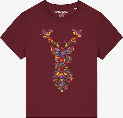 Watapparel T-Shirt ' Floral Deer ' in XXL in mischfarben / bordeaux, Produktansicht