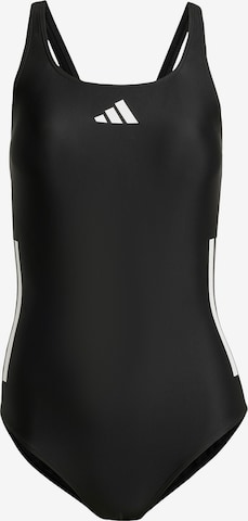 ADIDAS PERFORMANCE Спортивный купальник '3-Stripes C-Back' в Черный: спереди