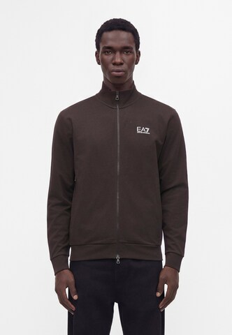 EA7 Emporio Armani Sweatjakke i brun: forside