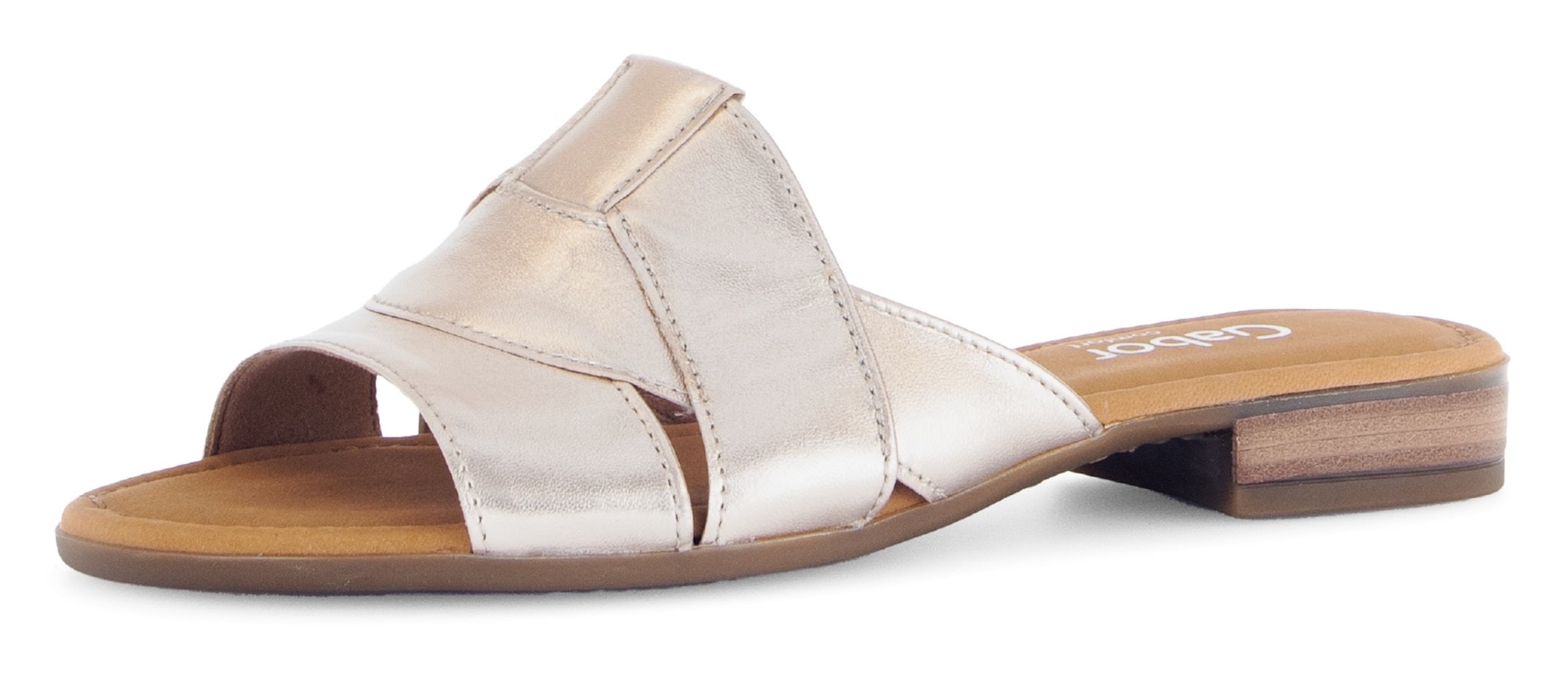 GABOR Pantolette in Gold: Vorderseite