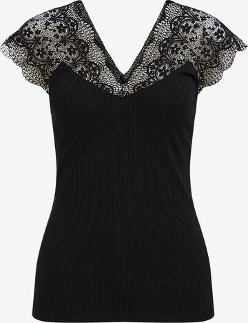 WE Fashion Top in Black: front