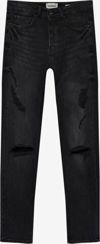 Coupe slim Jean Pull&Bear en noir : devant