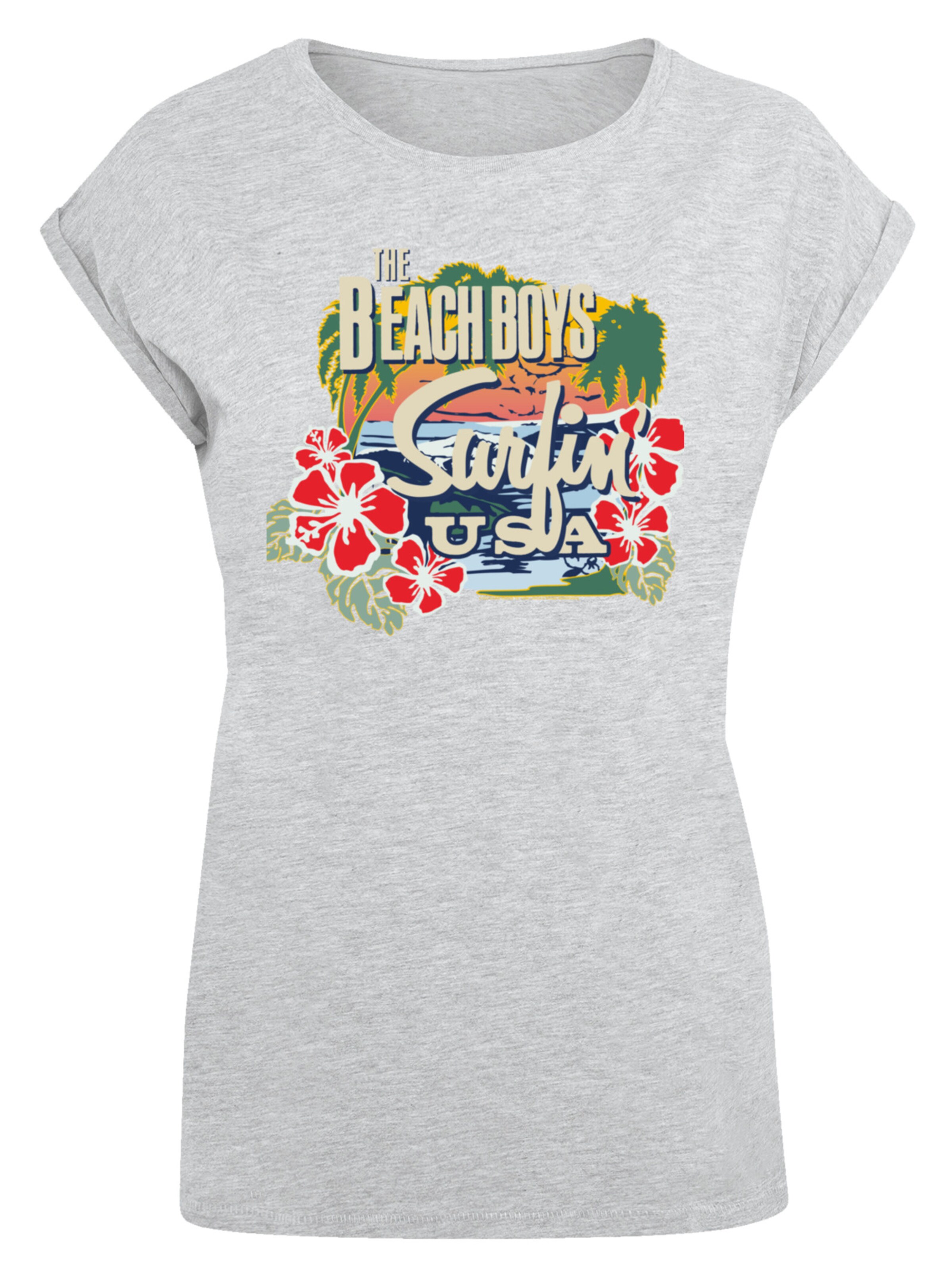 F4NT4STIC T-shirt 'The Beach Boys Musik Band Tropical' en gris / mélange de couleurs, Vue avec produit