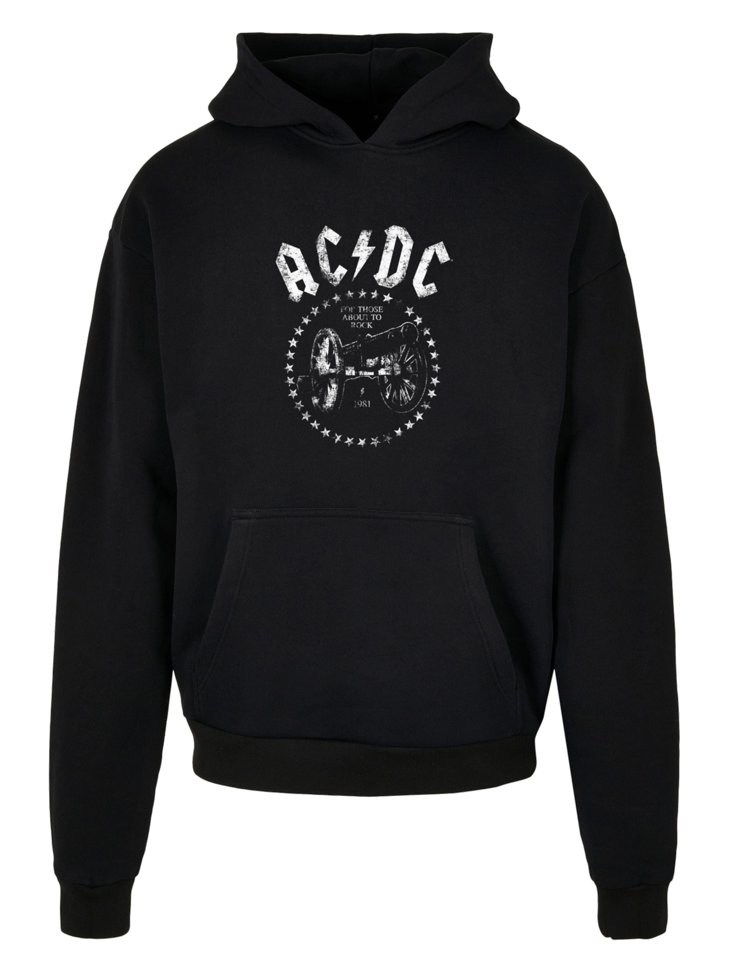 F4NT4STIC Sweatshirt 'ACDC' in Schwarz: Vorderseite