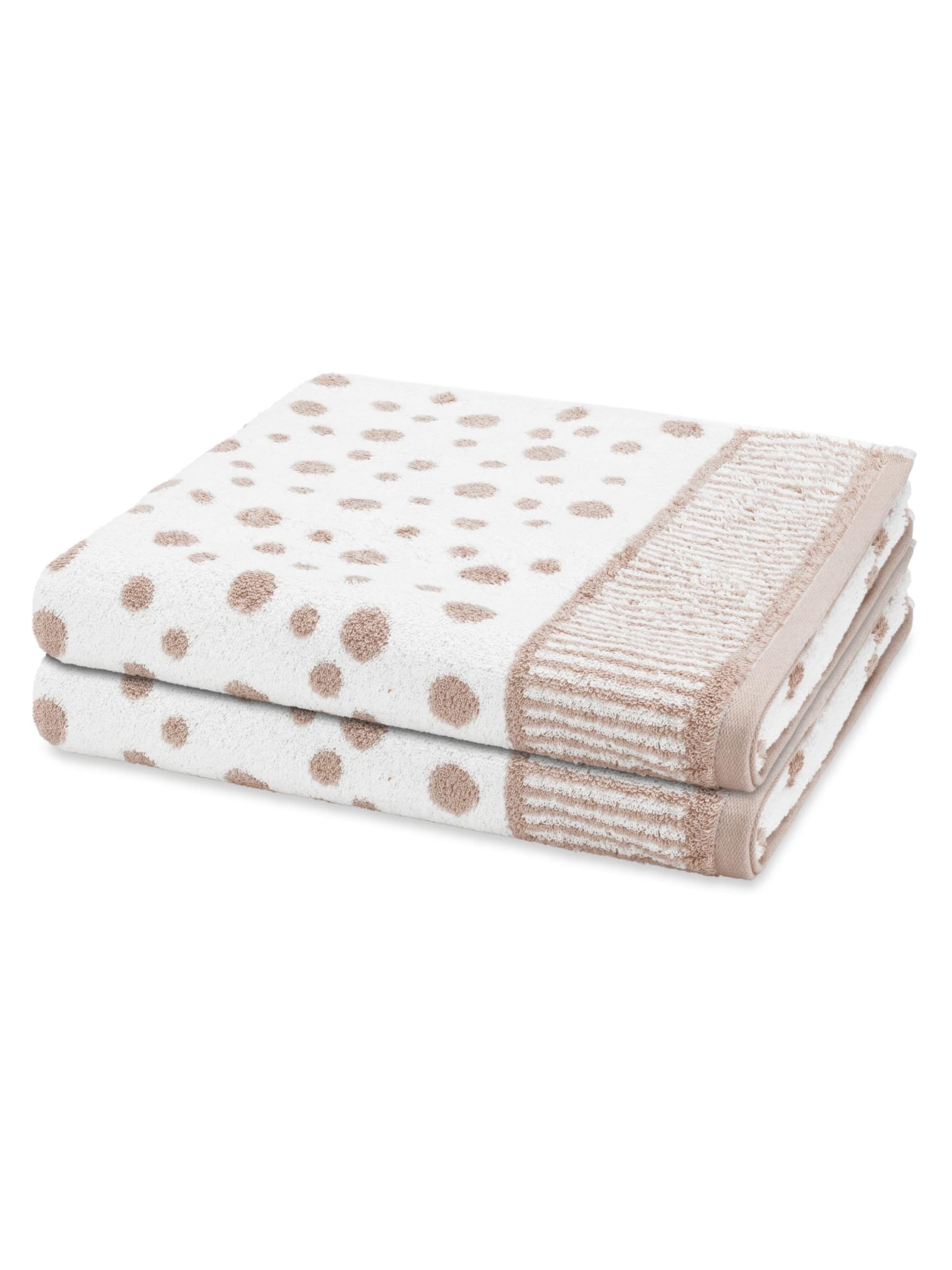 ROSS Towel 'Punkte allover' in Beige: front