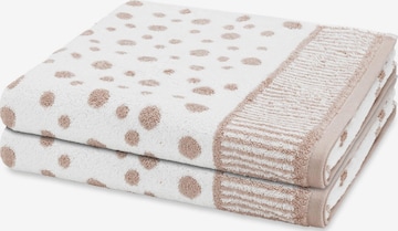 ROSS Towel 'Punkte allover' in Beige: front