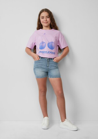 s.Oliver Skinny Shorts 'Suri' in Blau