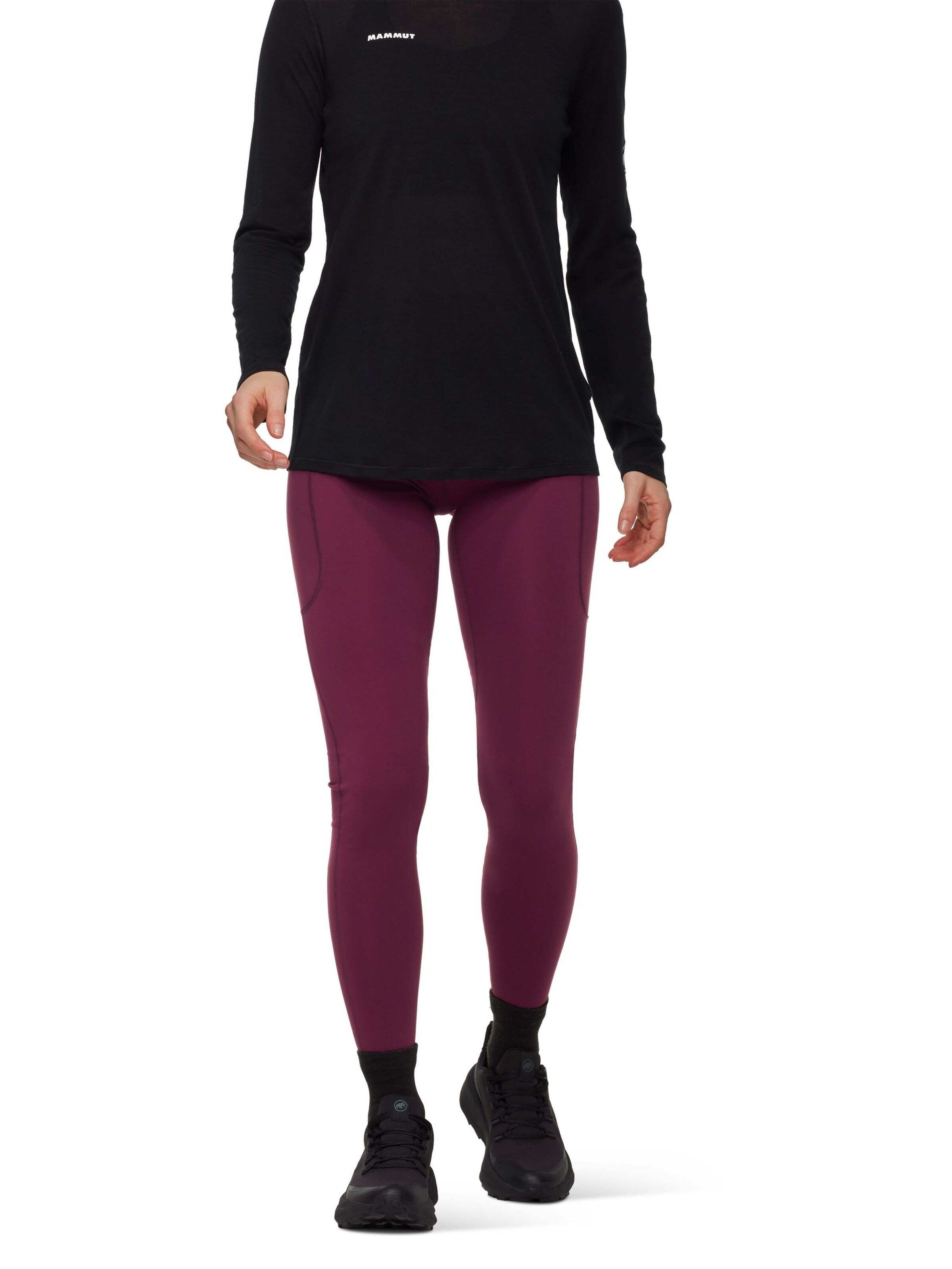 MAMMUT Skinny Leggings 'Crag Winter Tights' in Red: front