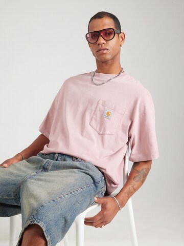 Carhartt WIP Футболка 'Hudson' в Ярко-розовый: спереди