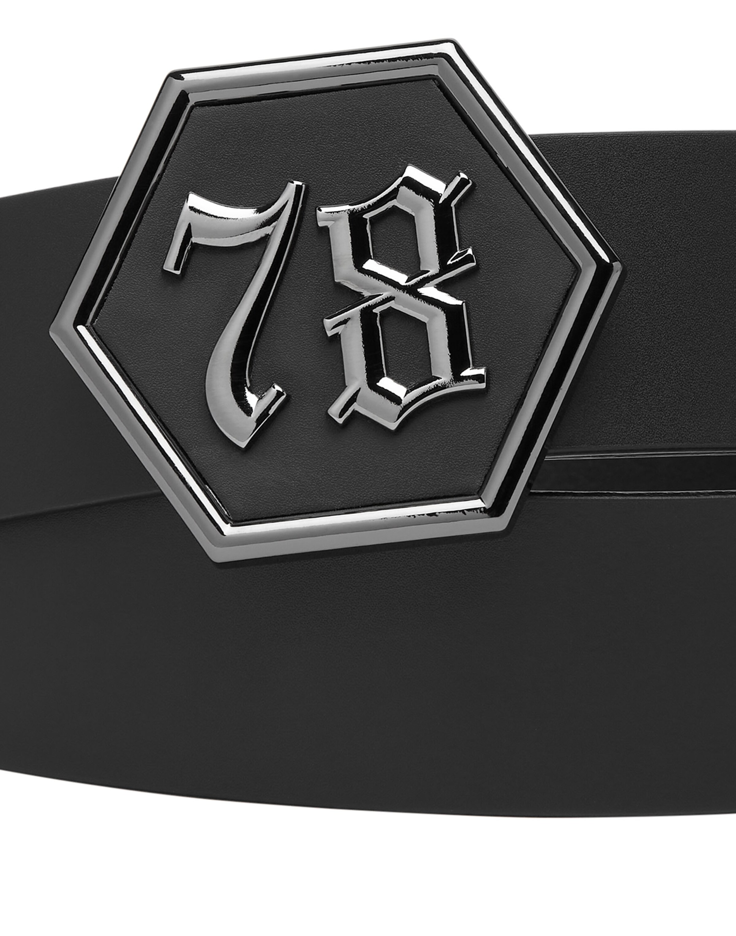 Philipp Plein Riem 'Gothic Plein' in Zwart