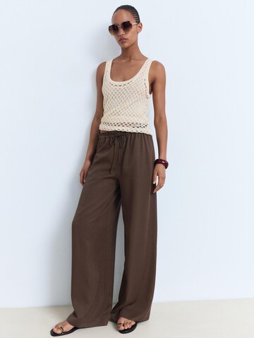 Wide Leg Pantalon MANGO en marron