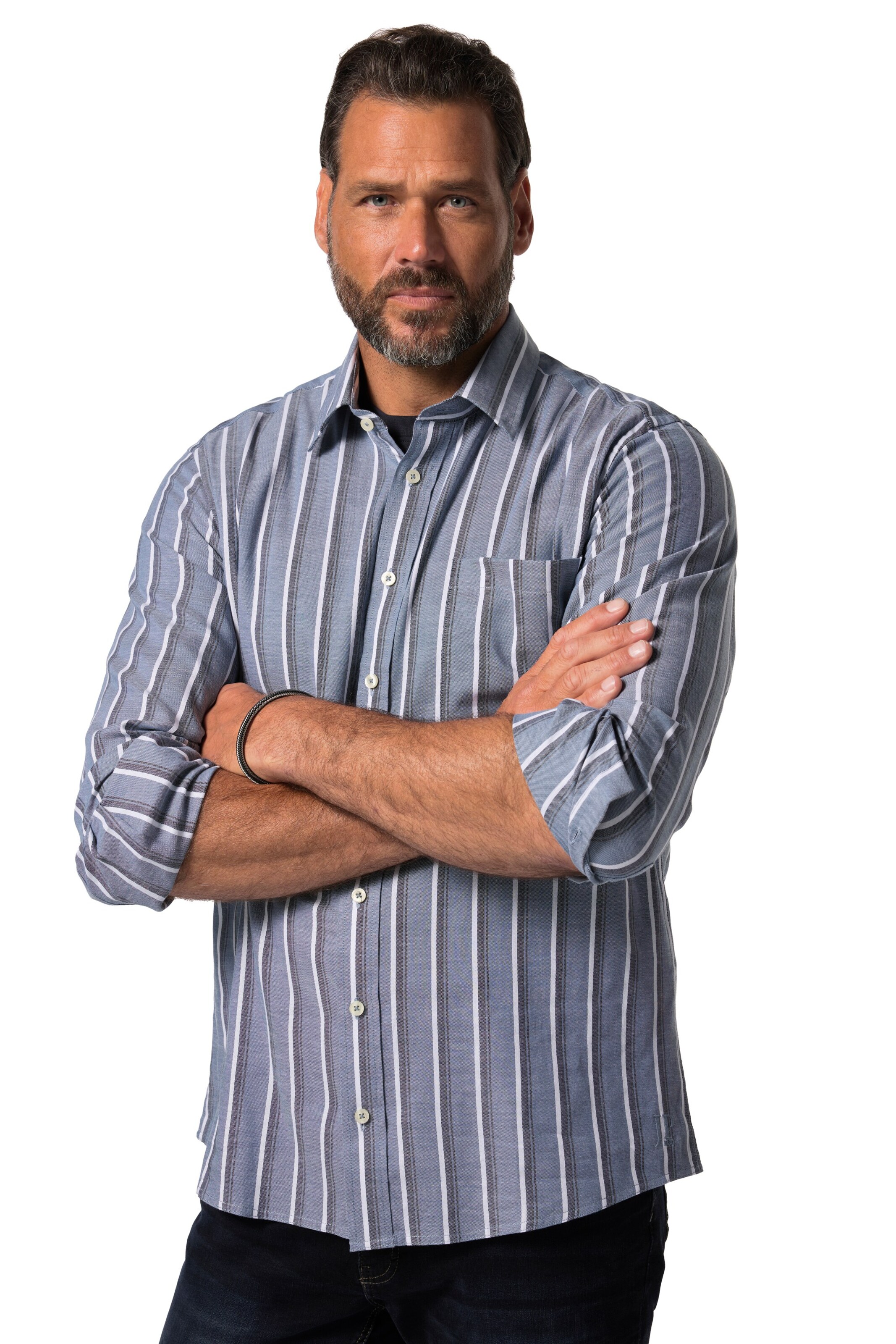 Coupe regular Chemise JP1880 en bleu : devant