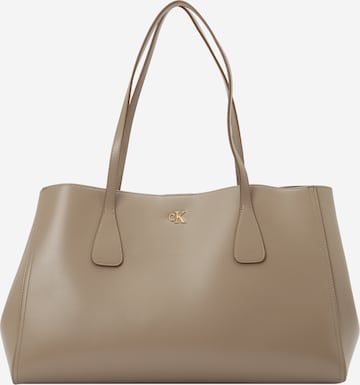 Calvin Klein - Shopper en marrón: frente