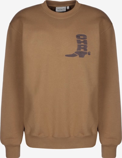 Carhartt WIP Sweat-shirt en marron / blanc, Vue avec produit