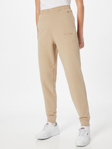 TOMMY HILFIGER Tapered Pants in Beige: front