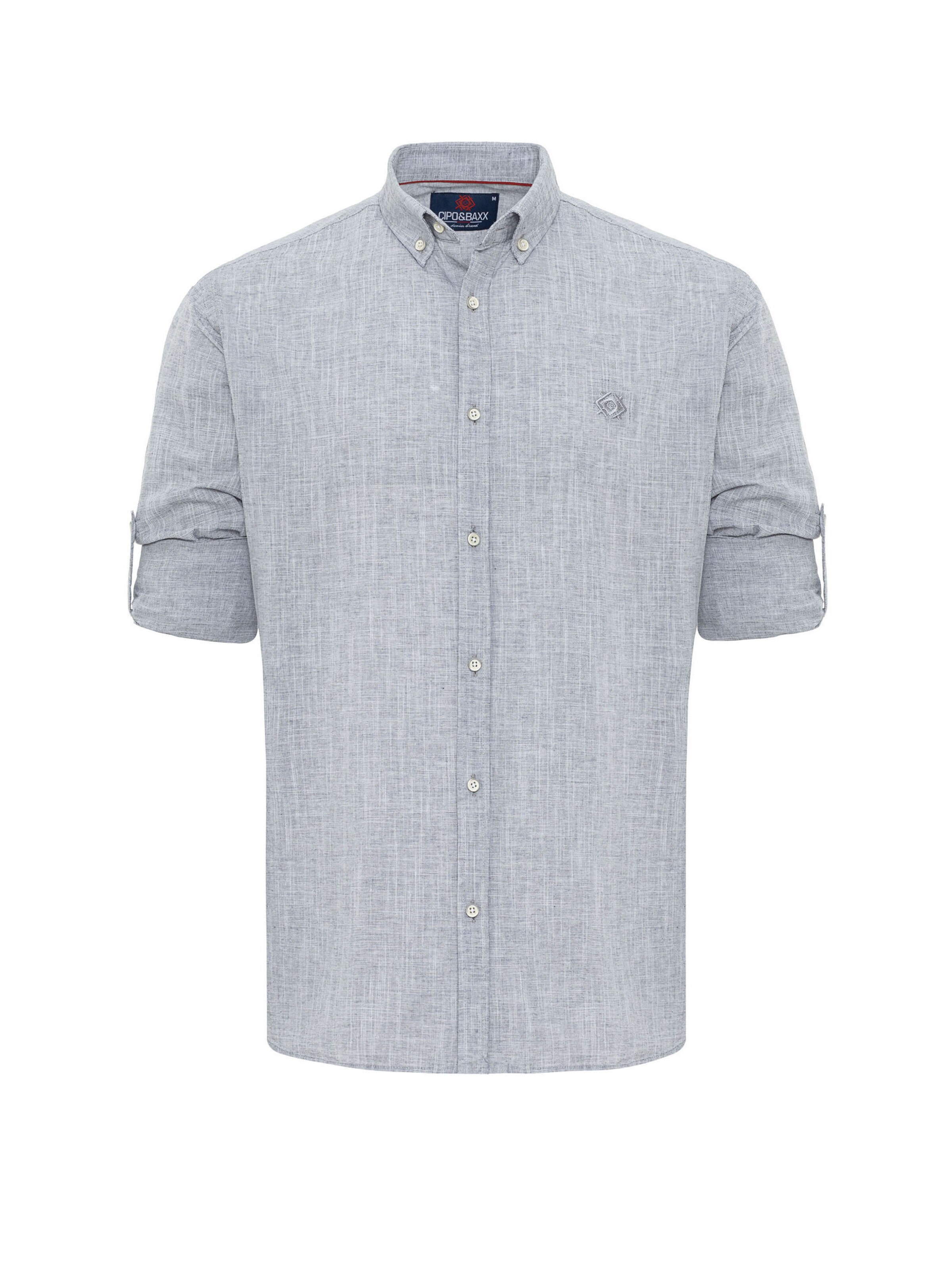 Coupe slim Chemise 'CH199' CIPO & BAXX en gris