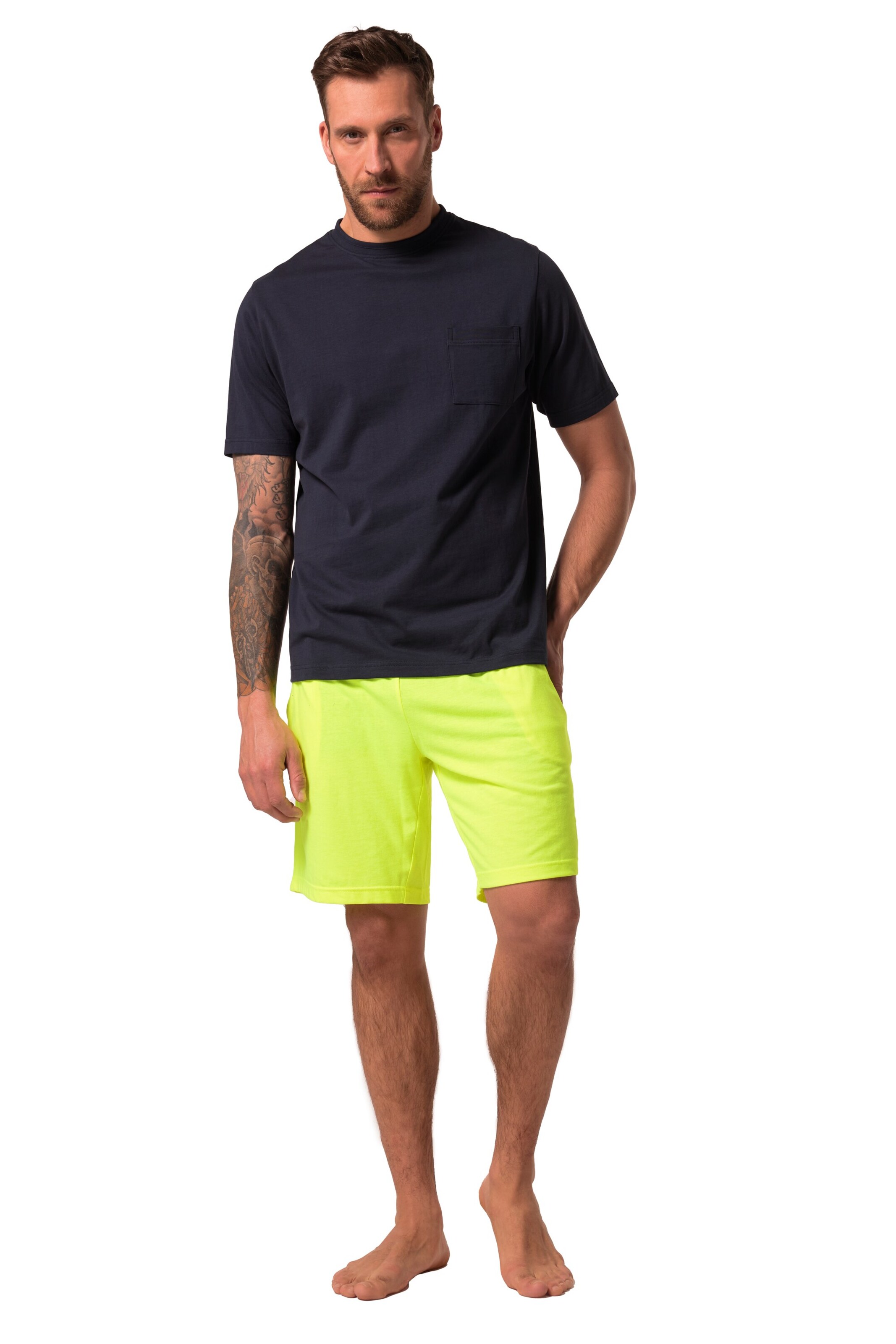 JP1880 Pyjama kort in Blauw