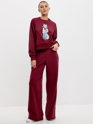 Regular Pantalon 'Palazzo Trousers' Cat e Lolette en rouge : devant