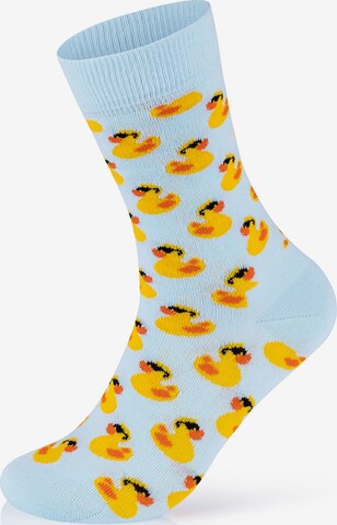 Happy Socks Socks '3-Pack Rubber Duck' in Blue