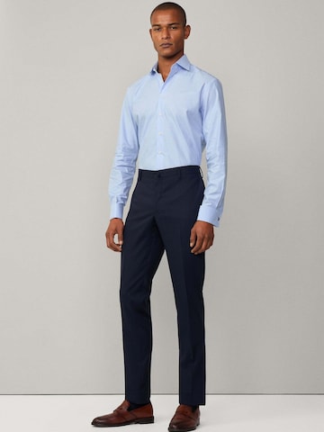 Hackett London Regular Fit Hemd 'Mini Gingham' in Blau