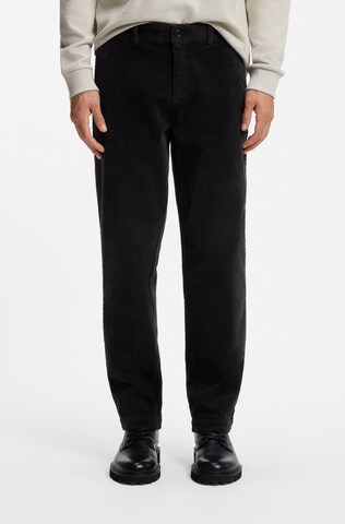 BOSS Tapered Chinohose in Schwarz: Vorderseite