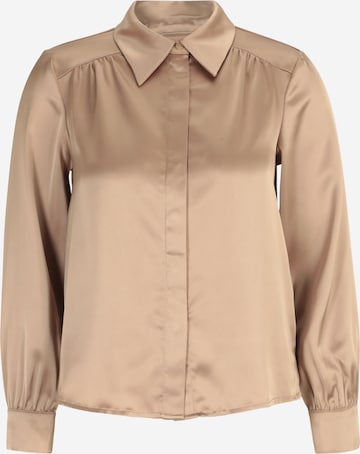 OBJECT Petite Blouse in Brown: front