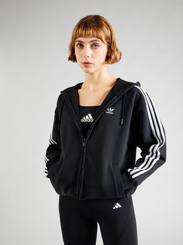 ADIDAS ORIGINALS Bluza rozpinana 'Adicolor Classics 3-Stripes ' w kolorze czarny: przód
